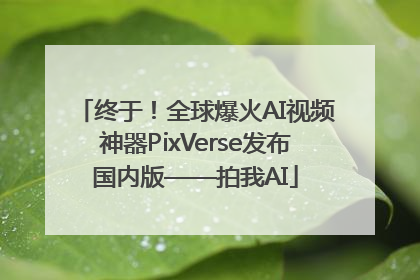 终于！全球爆火AI视频神器PixVerse发布国内版——拍我AI